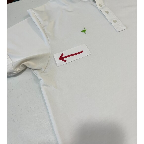 Travis Mathew The Chive Chive Golf White Polo Shirt - Men's Size Large *READ* - Picture 6 of 12